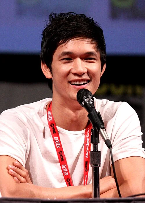 Harry Shum Jr., actor and dancer born in Limón, Costa Rica, speaking at a panel