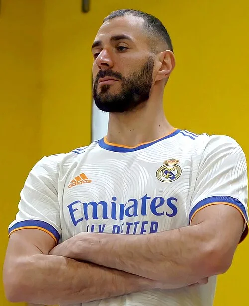 Karim Benzema in the Real Madrid kit — the French striker behind one of football's biggest Saudi money moves