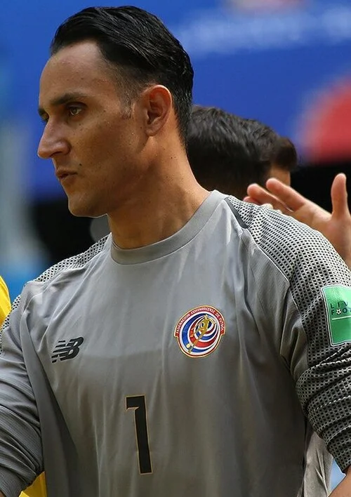 Keylor Navas wearing the Costa Rica national team number 1 goalkeeper jersey