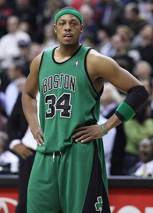 Paul Pierce in his Boston Celtics #34 jersey during a game