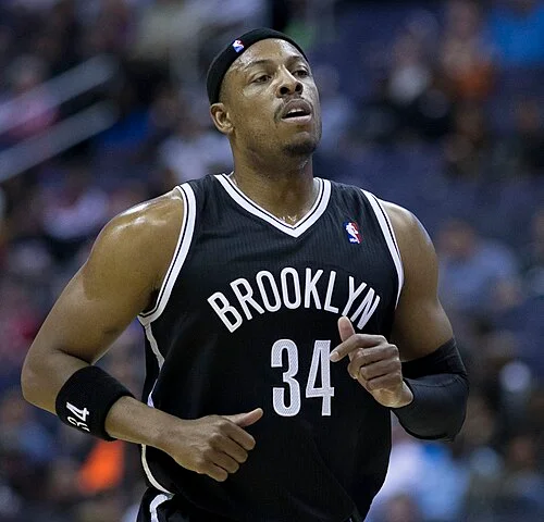 Paul Pierce in his Brooklyn Nets #34 jersey