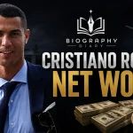 Cristiano Ronaldo net worth 2026 — billionaire lifestyle graphic with luxury car, private jet and cash