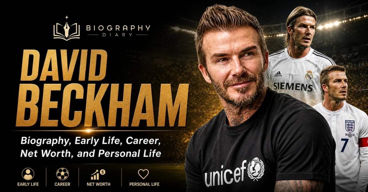 David Beckham biography — early life in Leytonstone, career from Manchester United to Inter Miami, net worth, and personal life