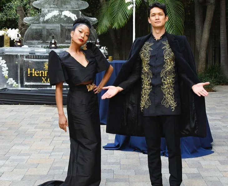 Harry Shum Jr. and Shelby Rabara at their wedding in Costa Rica