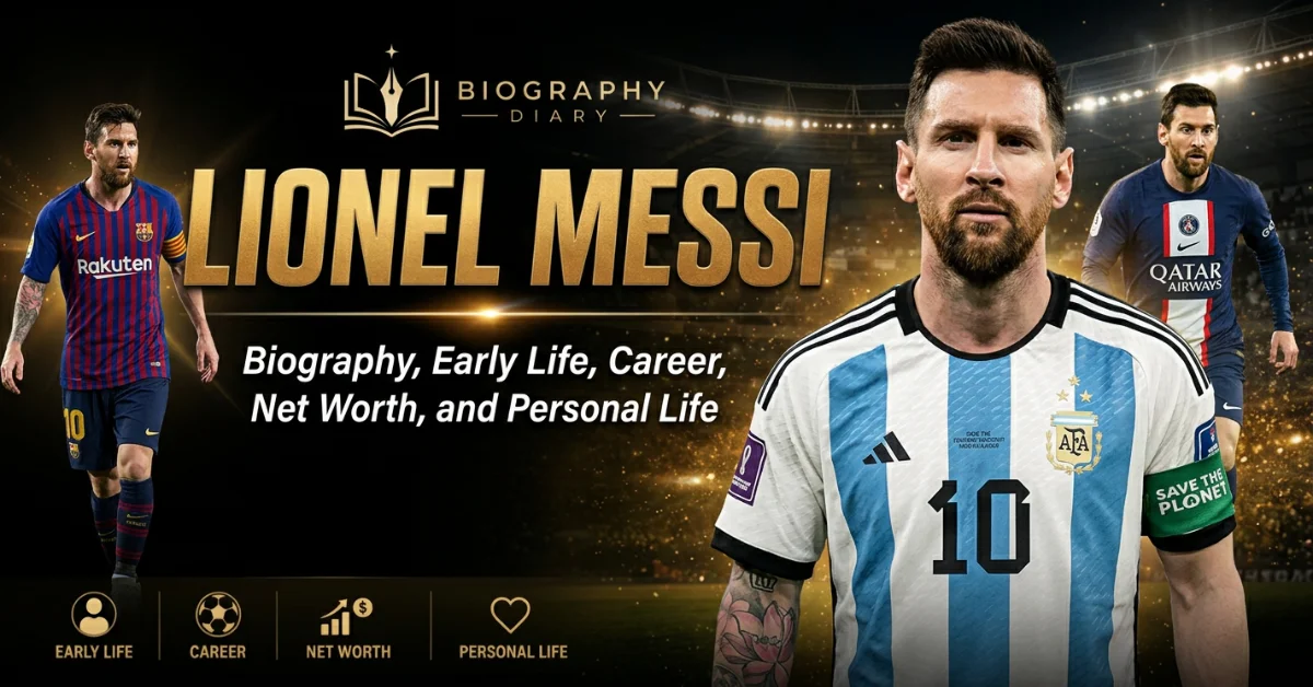 Lionel Messi biography — early life in Rosario, career from Barcelona to Inter Miami, net worth, and personal life