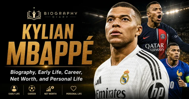 Kylian Mbappé biography — early life in Bondy, career from Monaco to Real Madrid, net worth, and personal life
