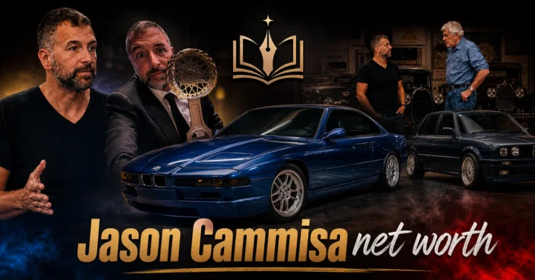 Jason Cammisa net worth analysis with dollar signs and question marks representing unverified wealth estimates