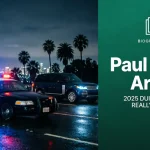 Paul Pierce Arrest — 2025 DUI case on the 101 Freeway, CHP patrol car at night (Biography Diary featured graphic)