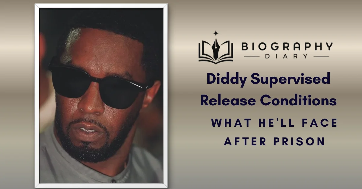 Diddy supervised release conditions featured image showing Sean Diddy Combs in sunglasses facing five years of federal supervision after prison