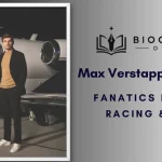 Max Verstappen in smart casual outfit in front of an AlphaTauri private jet