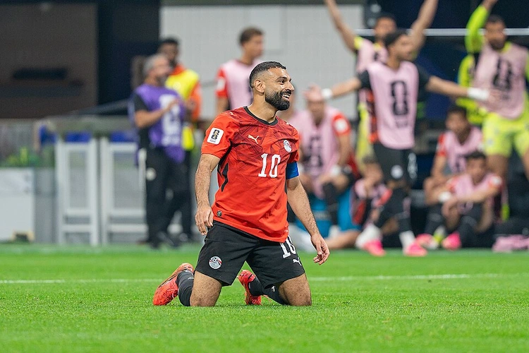 Mohamed Salah of Egypt during the 2026 FIFA World Cup match against Argentina on 7 July 2026