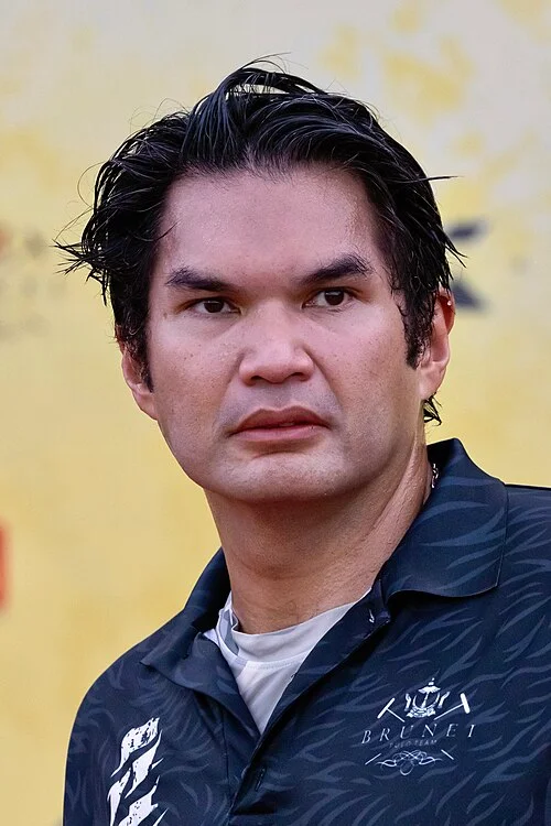 Prince Bahar of Brunei, polo player and son of Prince Jefri Bolkiah, wearing a Brunei polo shirt