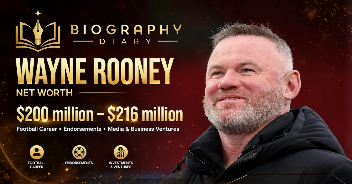 Wayne Rooney net worth 2026 — estimated $200 to $216 million from football career, endorsements and business ventures