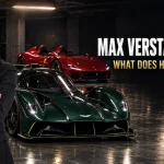 Max Verstappen with his famous cars — Aston Martin Valkyrie, Ferrari Monza SP2 and Fiat Topolino — Max Verstappen Cars: What Does He Actually Own?