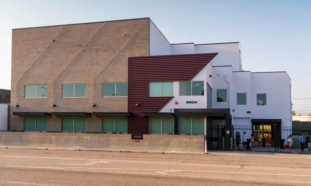 Exterior of Matt Farah's Westside Collector Car Storage commercial facility in Los Angeles