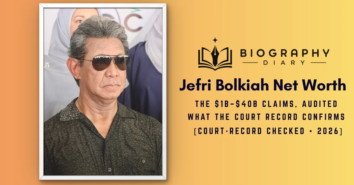 Prince Jefri Bolkiah wearing aviator sunglasses at a public event in Brunei — Biography Diary featured image auditing his net worth claims from $1 billion to $40 billion against court records