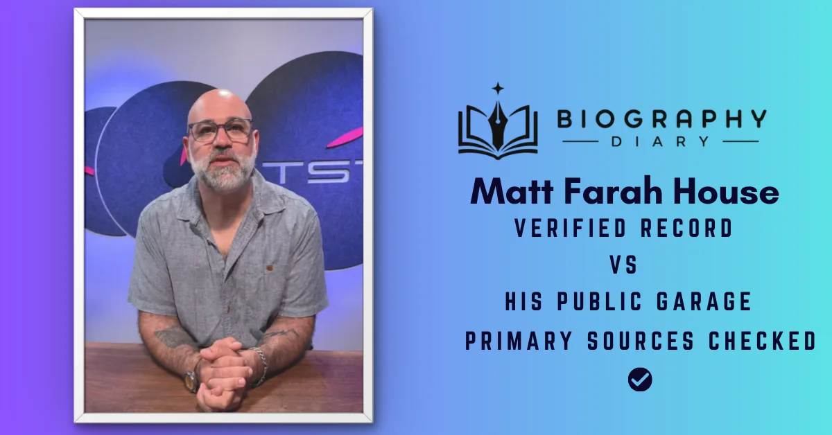 Matt Farah House audit: Matt Farah in his podcast studio — Biography Diary verified record