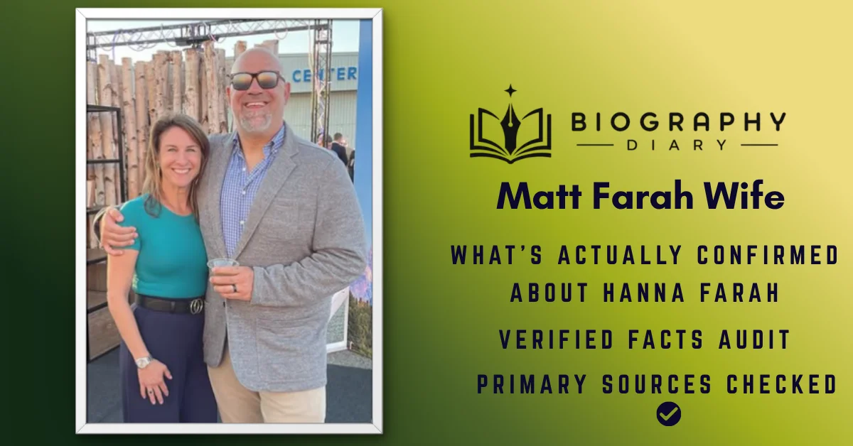 Matt Farah with his wife Hanna Farah at an outdoor event — Biography Diary verified facts audit.